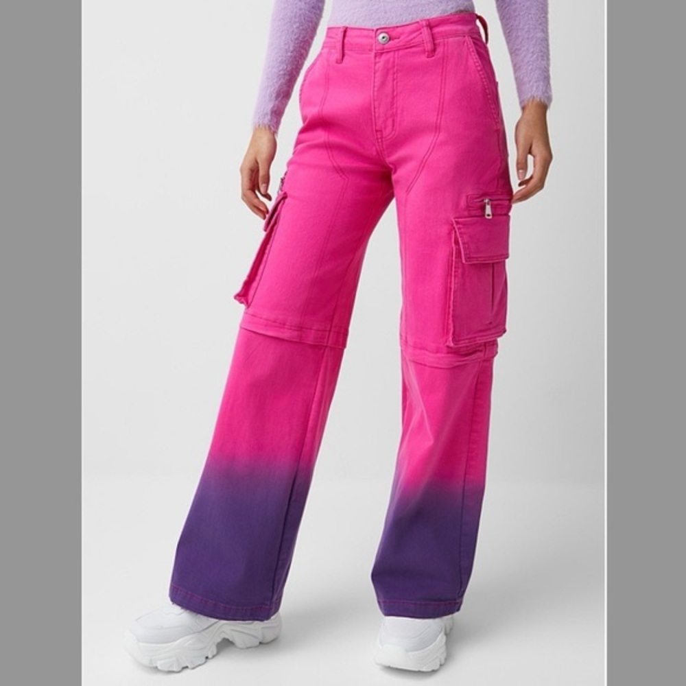 VBRT Pink/Purple Ombré Wide Leg Jean